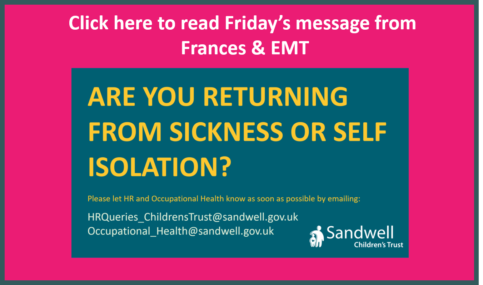 Your Friday update from Frances and EMT – 15th May